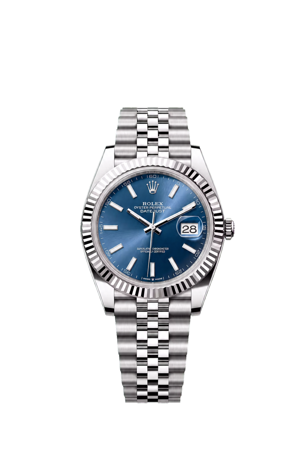 41 MM blue dial Rolex watch
